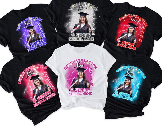 Custom Graduation Shirt, Custom Photo Graduate Shirt, Family Graduation 2025 Shirt, Senior T-Shirt, Class of 2025 Shirt, Graduation Party