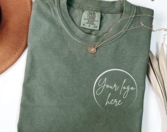 Comfort Colors Company Logo Shirt, Custom Logo Shirt, Company Logo Tee, Business Logo Shirt, Custom School Logo, Team Logo Shirt, Custom Tee