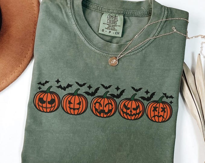 Comfort Colors® Cute Pumpkin Shirt, T Is The Season, Ghost Pumpkin Shirt, Womens Halloween Shirt, Pumpkin Lover Gift, Fall Graphic Tee
