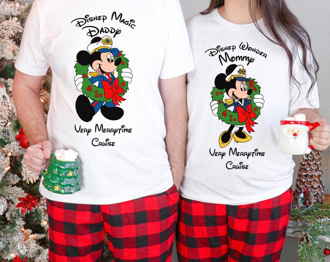 Personalized Very Merrytime Cruises Disney Christmas Shirt, Mickey & Friends Santa Family Christmas Cruise Trip, Holiday Disney Cruise Shirt