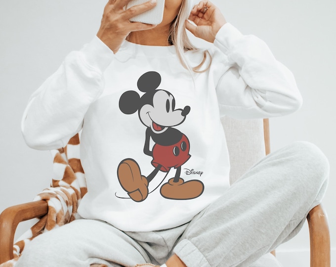 Disney Vintage Mickey Mouse Sweatshirt, Vintage Disney Mickey Mouse Shirt, Disneyworld Holiday Vacation Sweatshirt, Disney Retro Sweater