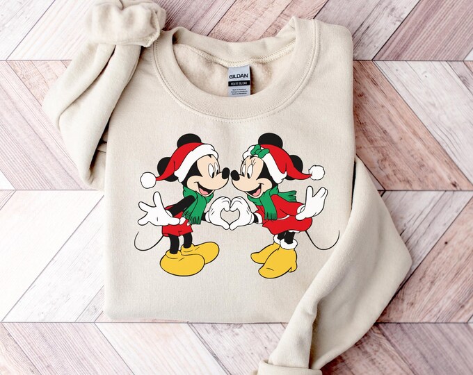 Disney Mickey and Friends Merry Christmas Shirt Retro Disney Christmas Shirt Disney Matching Couple Disney Family Shirt