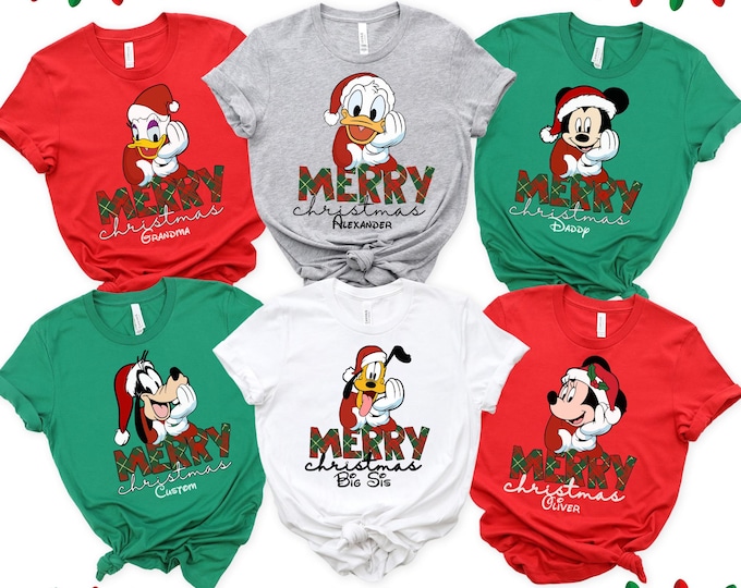 Custom Disney Christmas Shirt, Personalized 2025 Disney Christmas Shirt, Matching Family Disney Christmas Shirt, Disney Trip 2026 Christmas