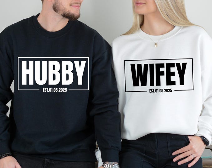 Wifey and Hubby Shirt, Wedding Party Shirt, Honeymoon Shirt,Wedding Shirt,Wife and Hubs Shirts, Just Married Shirts, Matching Couple Shirt