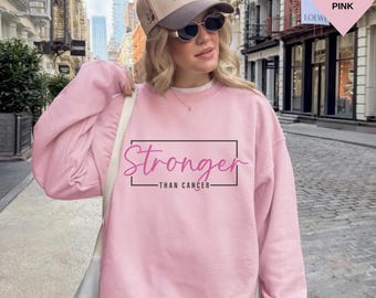 Cancer T Shirt, Stronger Than Cancer, Cancer Survivor TShirt, Cancer Warrior T-Shirt, Breast Cancer Shirt, Cancer Tee, Cancer Awareness Tee