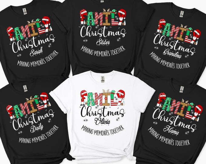 Custom Family Christmas 2025 Shirt, Funny Family Christmas Tshirt, 2025 Tee,Family Christmas Santa Tee,Custom Family Matching