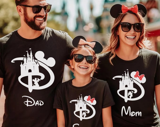 Custom Disney Trip Shirts, Disney Family T-Shirt, Disneyland Trip Tees, Disney Family Shirt, Disney Castle 2026 Shirts, Disney Squad Shirt