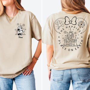 The Happiest Place One Earth Couple Shirt, Mickey and Minnie Magical Castle Shirt, Disney Family Trip Shirt, Disneyland Vacation Tee