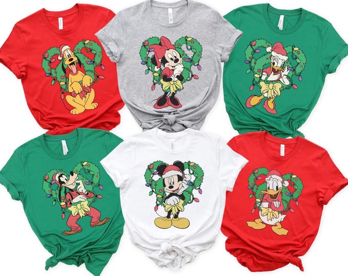 Christmas Custom Disney All Characters Shirts, Personalized 2025 Disney Christmas Shirt, Matching Family Christmas Tees, Holiday Disney Trip