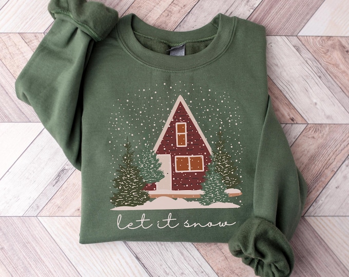 Let It Snow Shirt Winter Sweatshirt, Christmas Shirt For Women, Winter Gift, Family Winter Shirt, Winter Crew Shirt, Winter Lover Shirt