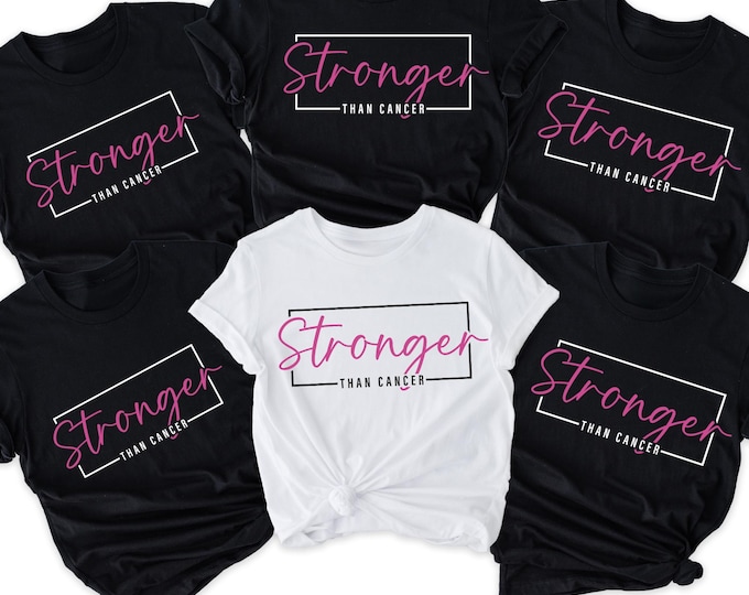 Cancer T Shirt, Stronger Than Cancer, Cancer Survivor TShirt, Cancer Warrior T-Shirt, Breast Cancer Shirt, Cancer Tee, Cancer Awareness Tee
