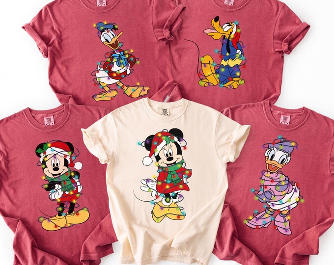 Comfort Colors® Mickey And Minnie Christmas Couple Merry Christmas shirt,Christmas Couple Matching,Funny Christmas Couples shirt,Christmas
