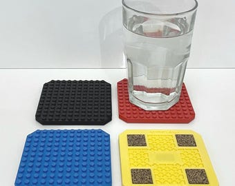 LEGO-Compatible Drink Coaster w/o Magnet (1 Pair)