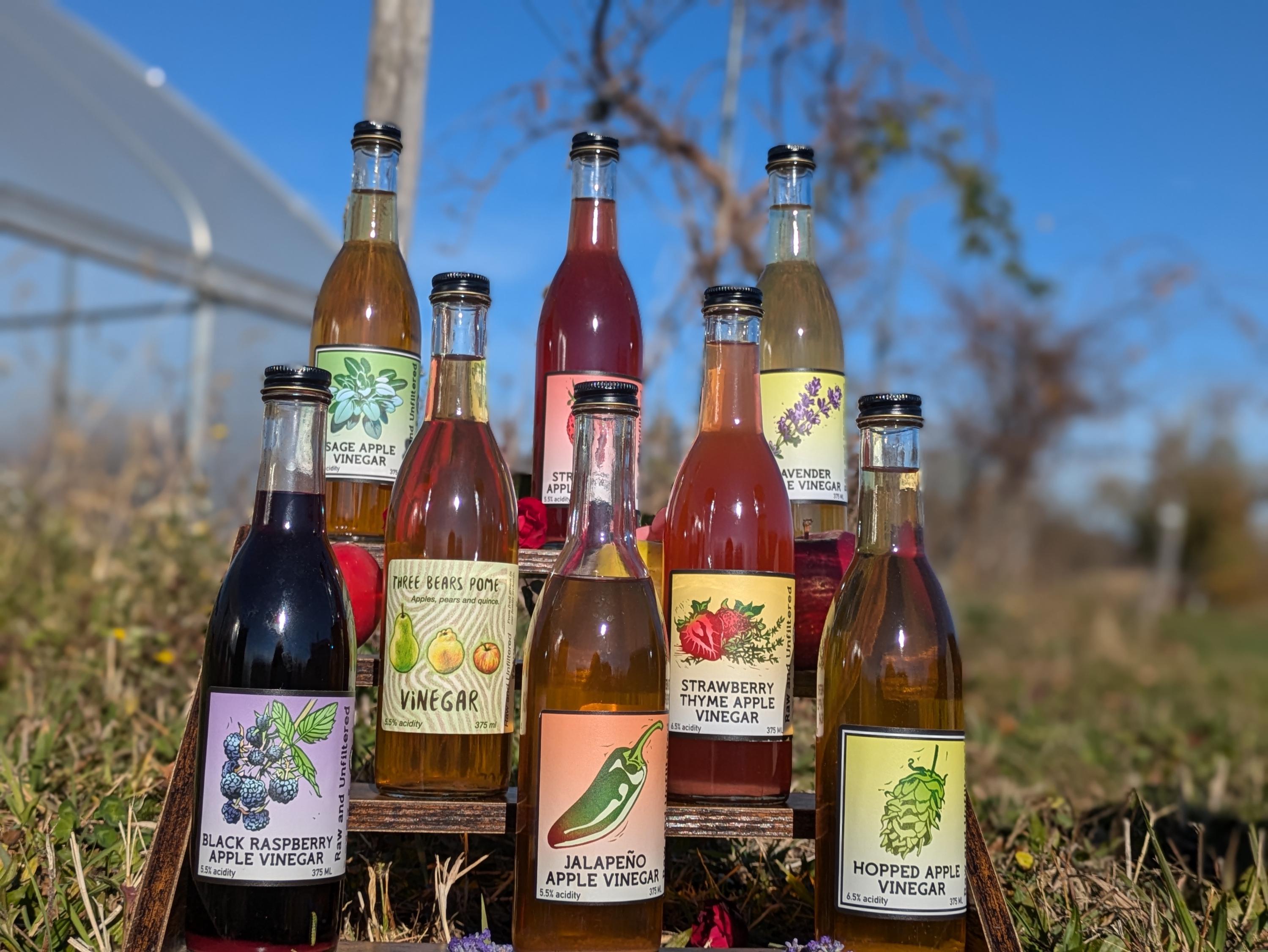 4-pack Organic Apple Cider & Pear Vinegar (12.5 Oz. Ea. ) - Etsy