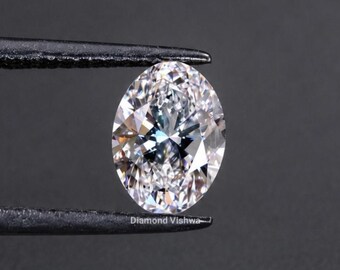 1 Ct Oval Lab Grown Diamond, IGI Certified E VVS2, Engagement Ring Stone