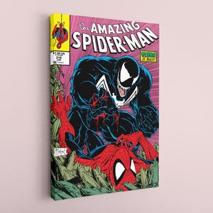 Venom vs Spider-Man Canvas: Comic Book Wall Art