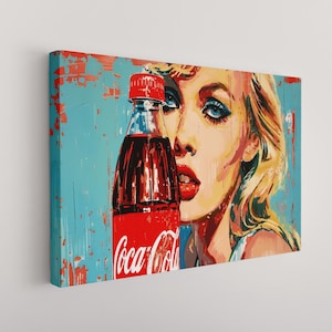 Retro Coca Cola Canvas Art: Customizable Wall Decor