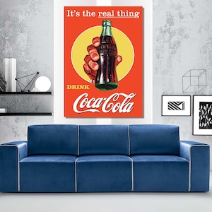 Coca Cola Canvas Wall Art: Customizable Living Room Decor