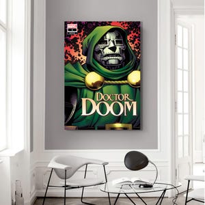 Dr. Doom Comic Cover Leinwand - Superheld Wanddekoration