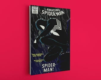 Spider Man Wall Art,Spider Man Canvas, Spiderman Canvas Art, Comic Art Print, Amazing Comic Covers,Cartoon Art Picture, Spider Man