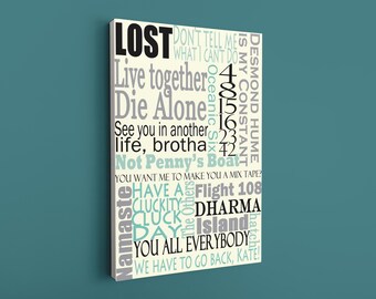 Lost TV Series Numbers Poster: Island Comic Art Wall Decor