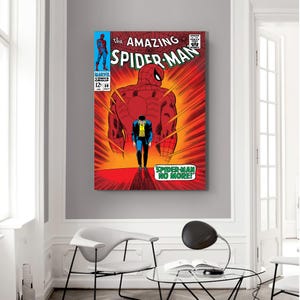 Sztuka na płótnie Spiderman, sztuka ścienna Spider Man, płótno Spider Man, wydruk komiksowy, niesamowite okładki komiksów, obraz z kreskówek, Spider Man już nie istnieje