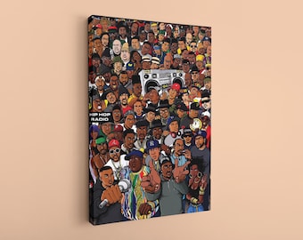 80s Rap Album Cover Canvas Art: Customizable Hip Hop Collage - Etsy