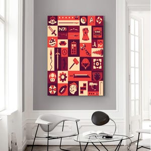 Gaming Leinwand, Retro Spiel, Gaming Dekor, Geschenk für Gamer, Spielzimmer Dekor, personalisierte Leinwand Kunst, Videospiel Leinwand Dekor, Videospiel Wandkunst