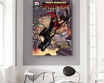Spider-Man Comic Book Cover Canvas Art Print: Superhero Wall Decor