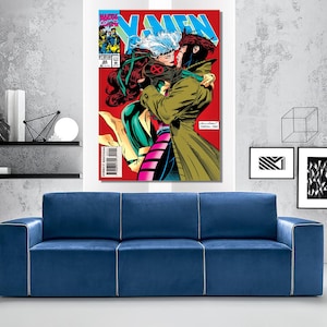 Tela X-Men, Tela Gambit e Vampira, Tela de Quadrinhos X-Men, Impressão de Quadrinhos, Capas de Quadrinhos X-Men, Imagem de Desenho Animado, Decoração de Parede, Arte de Parede X-Men