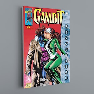 Gambit & Rogue X-Men Comic Canvas Art Print