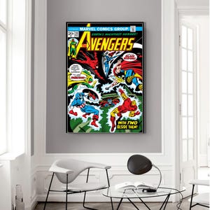Super Hero Canvas,Captain America Canvas, Iron Man Comics Canvas, Comic Art Print, Comic Covers,Cartoon Art Picture,Wall Décor,Thor Wall Art
