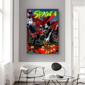 Comic Book Canvas, Spawn Canvas, Comics Canvas, Comic Art Print, Comic Covers,Cartoon Art Picture,Wall Decor,Comic Wall Art,Gift Canvas