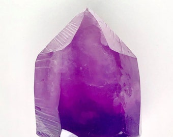 Amethyst Crystal Gemstone Glycerin Soap - Unique Gift Idea - Unscented, Vegan - Free Gift Wrapping - On Sale