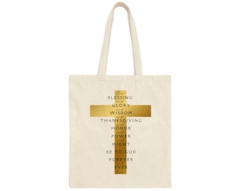 REVELATION with Cross Eco Friendly Canvas Tote Bag