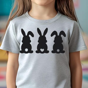 Happy Easter Shirt, Cute Bunny Shirt for Easter, Bunny Print Shirt, Family Matching Shirt
