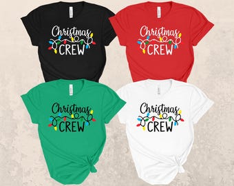 Christmas Crew Shirt: Funny Festive Lights Matching Family Tee