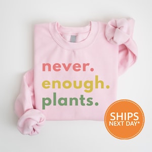 Plant Lover Crewneck, Gardening Hoodie, Cozy Plant Mom Sweatshirt, Minimalist Garden Graphic Pullover, Nature Gift