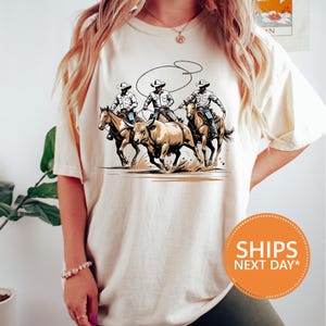 Comfort Colors Cowboy Shirt, Vintage Alien Western TShirt, 90s Washed Tee, Retro Rodeo Graphic Shirt, Wild West Outfit