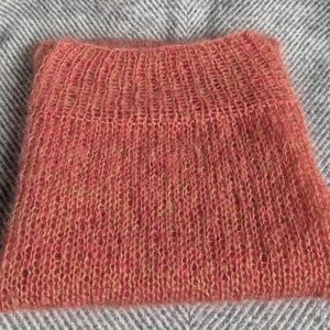 Mohair scarf, Handmade soft scarf, Knitted accessory for women, Pink muffler, Lightweight shawl, A gift for lady, For winter season, Soft