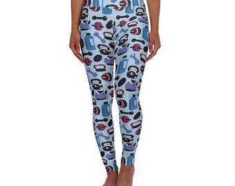 Fitness Vibe High Waisted Yoga Leggings, Workout Pants, Gym Wear, Exercise Tights, Sports Leggings, Activewear, Gym Print