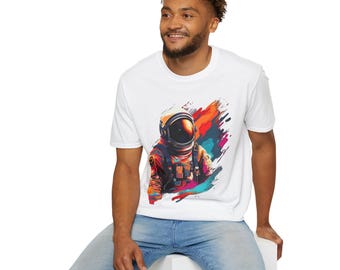T-shirt espace astronaute, chemise galaxie, t-shirt graphique homme femme, cadeau astronomie, haut cosmique