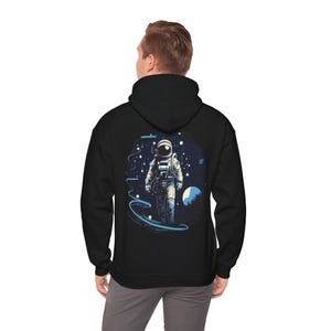 Space Astronaut Hoodie, Galaxy Space Sweatshirt, Universe Astronaut Jumper, Celestial Hooded Pullover, Cosmic Astronaut Coat