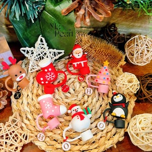 Personalized Stanley Cup Accessories – Straw Topper Charms, Holiday Straw Covers, Festive 40oz Cup Decorations, Gift Idea