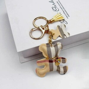 Bear keychain, Luxury keychain, teddy charm.