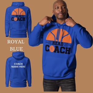 Custom Basketball Coach Hoodie, Team Coach Gift, Personalized Sweatshirt, Personalized Basketball Coach Hoodie, Custom Coach Sweatshirt