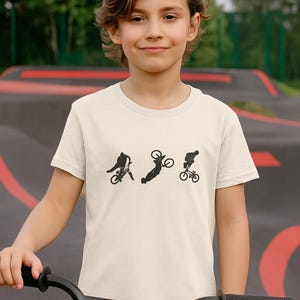Boys BMX Biking T-Shirt, BMX Shirt, Youth BMX Tee, Trick Bike Shirt, Skate Park Bmx Gear, Boys Biking,