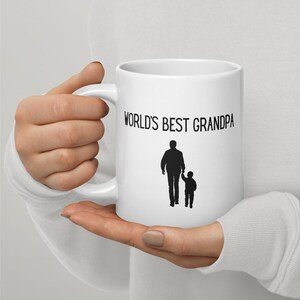 Taza personalizable con el mejor abuelo del mundo, taza personalizada con el abuelo, regalo personalizado para el abuelo, regalo para el día del padre para el abuelo, regalo de Navidad para el abuelo
