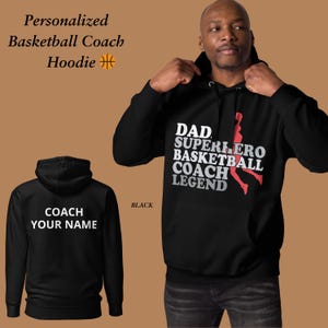Custom Basketball Hoodie, Coach Appreciation Gift, Personalized Sweatshirt, Basketball Coach Gift, Personalized Hoodie, Custom Team Coach