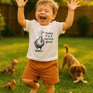 Silly Goose Babt Tee, Funny BABY Shirt, Baby Joke T-Shirt, 6-12M 12-18M 18-24M, Baby Nerd Shirt, Baby Shower Gift, Animal Funny, Nerd Shirt